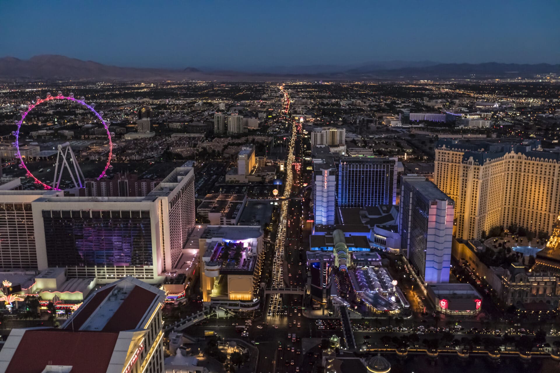 The Strip at night, Las Vegas, Nevada, USA